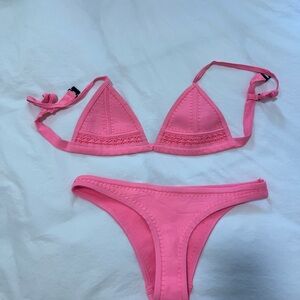 Triangl Swimwear Vibrant Pink Bikini Set